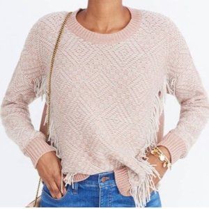 Madewell Diamond Reverse Fringe Sweater